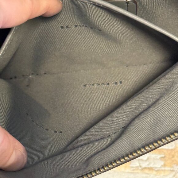 Coach Leather Crossbody Bag Gray Women’s Adjustable Strap Purse - Picture 8 of 12